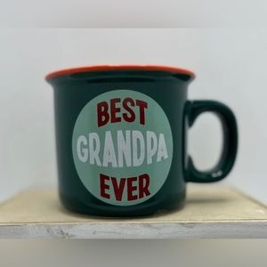 Best Grandpa Ever Novelty Gift Mug - Red/Green